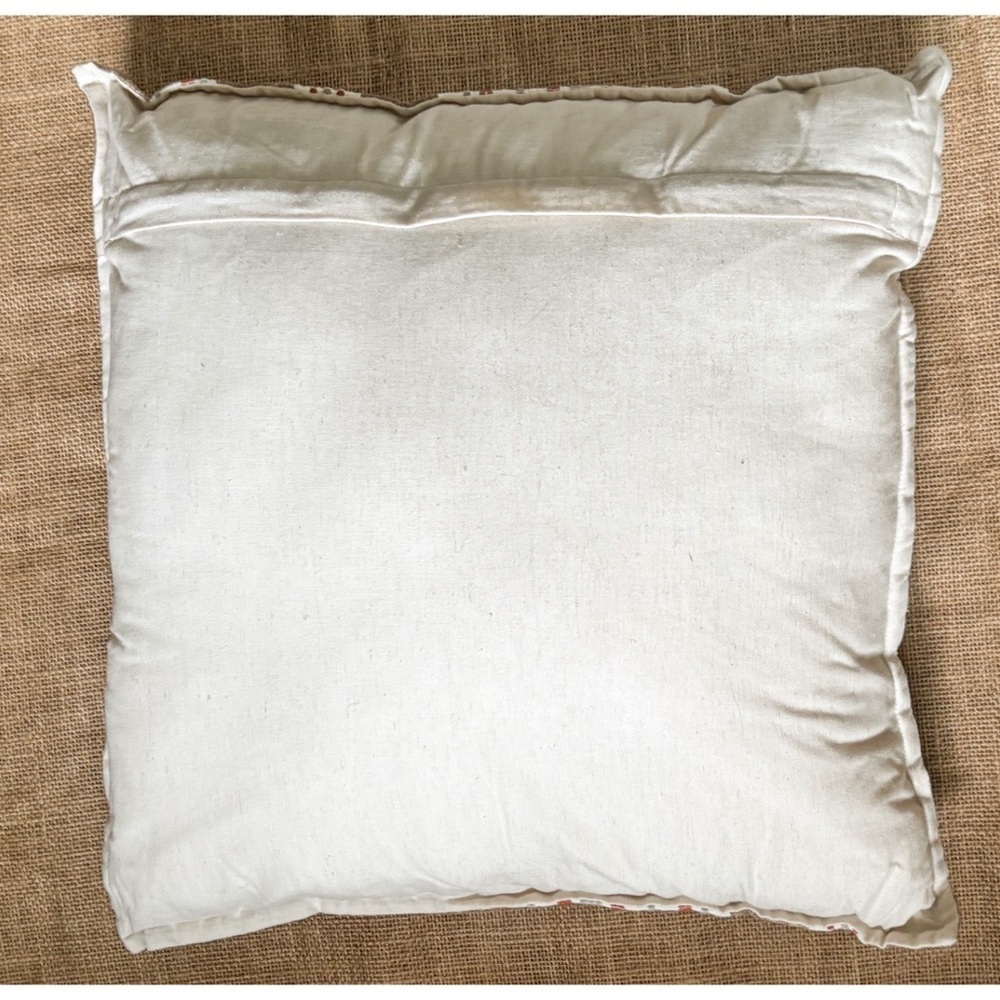 Kirklands Striped Throw Pillow Brown Orange Gray Cream Cottage Core Farmhouse - Picture 2 of 4